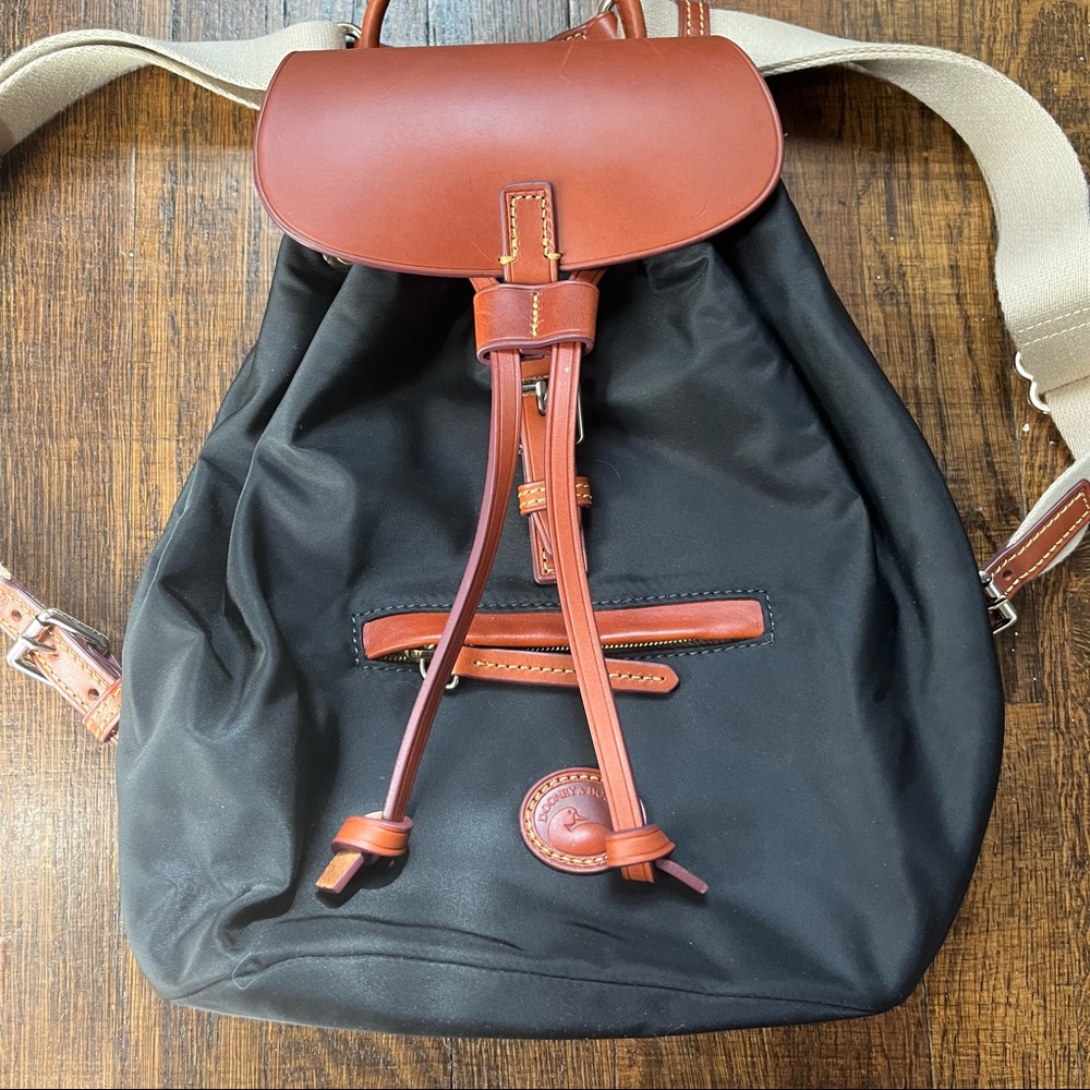 Dooney & Bourne Black Nylon & leather Backpack